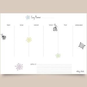 Digital ΕβδομαδιαΙο πρόγραμμα "cozy winter planner a4"