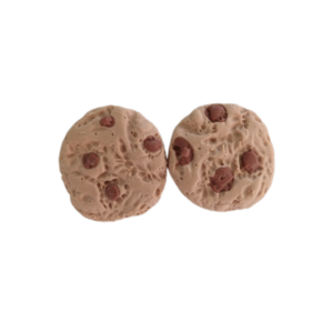 Σκουλαρίκια καρφωτά soft cookies με πολυμερικό πηλό / μικρά / ασημί μεταλλικά καρφάκια / Twice Treasured - πηλός, cute, καρφωτά, γλυκά, kawaii