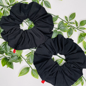 Black Signature - Scrunchies Collection - ύφασμα, λαστιχάκια μαλλιών - 3