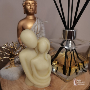 Φυτικό Αρωματικό Κερί Σόγιας σε σχήμα "Ζευγάρι - Αγκαλιά", 100% Χειροποίητο, 100γρ - κερί, αρωματικά κεριά, κερί σόγιας, ζευγάρι, vegan κεριά - 3