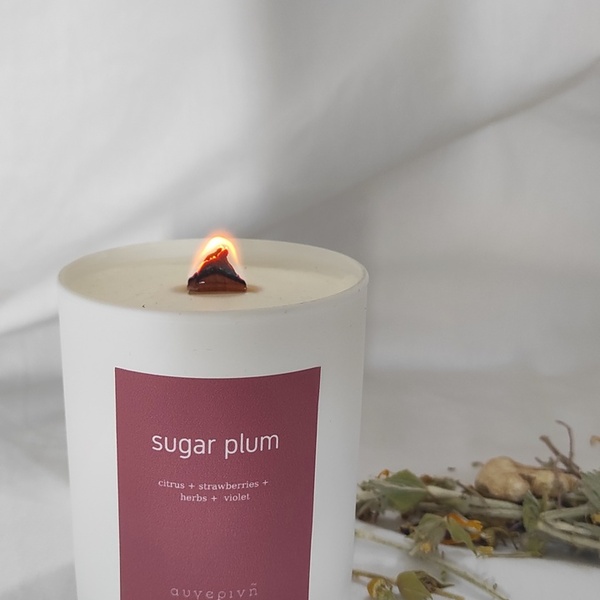Sugar Plum - Κερί σόγιας - κερί, αρωματικά κεριά, χριστούγεννα, κερί σόγιας