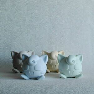 Διακοσμητικό Γλαστράκι Pokemon Jigglypuff από τσιμέντο 10cm | Concrete Decor - τσιμέντο, κασπώ, γλάστρα - 2