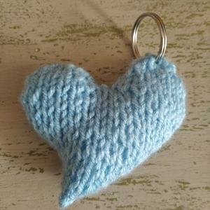 Μπρελόκ πλεκτό καρδιά 3D ασημί κρίκος(5,5x8,5cm) - καρδιά, βαμβακερό νήμα, αυτοκινήτου, σπιτιού - 4