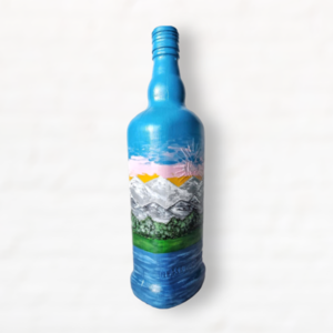 Το Ηλιοβασίλεμα-Γυάλινο Διακοσμητικό Μπουκάλι - γυαλί, διακοσμητικά μπουκάλια, γενική διακόσμηση - 2