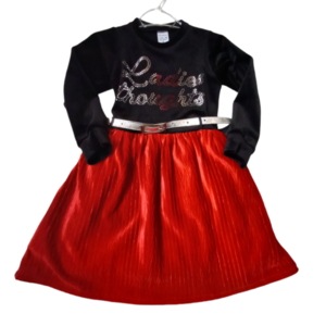 Φορεμα κορίτσι μαυρο κόκκινο βελούδινο - κορίτσι, παιδικά ρούχα