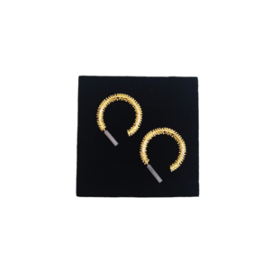 Σκουλαρίκι κρίκος 31mm ε-χρυσο - επιχρυσωμένα, ορείχαλκος, κρίκοι, μικρά, boho - 3