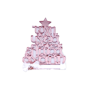Γούρι 2024 δέντρο ευχών 15εκ ροζ χρυσό - plexi glass, χριστουγεννιάτικα δώρα, γούρια, δέντρο