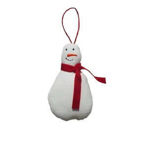Χριστουγεννιάτικο στολίδι - χιονάνθρωπος - βελούδο, χειροποίητα, χιονάνθρωπος, Black Friday, στολίδια