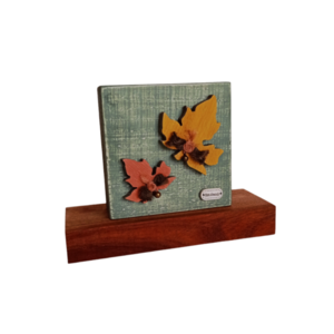 Επιτραπέζιο ξύλινο διακοσμητικό φθινοπωρινά φύλλα 12×12×4εκ.πάχος - ξύλο, διακόσμηση, φύλλο, διακοσμητικά, δώρο για γιατρό