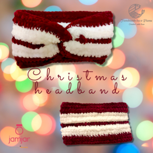 Πλεκτή γυναικεία στριφτή βελούδινη κορδέλα μαλλιών χριστουγεννιάτικο χρωμα - ύφασμα, δώρα για γυναίκες, headbands - 3