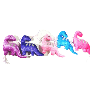 Γιρλάντα με βελουτέ δεινοσαυράκια,2 μέτρα, αποχρώσεις ροζ - κορίτσι, επιτοίχιο, δώρο, γιρλάντες, ζωάκια
