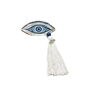 Επιτραπέζιο γούρι μάτι από πλεξιγκλάς γαλάζιο με φούντα 12Χ5,4 εκ. - μάτι, plexi glass, evil eye, γούρια - 2