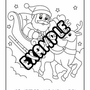 30 εκτυπώσιμες χρωμοσελίδες για τα Χριστούγεννα - Α4 - χριστουγεννιάτικα δώρα, για παιδιά, σχέδια ζωγραφικής - 3