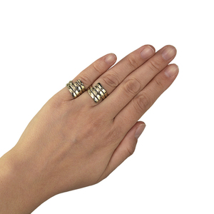 Χειροποίητο αντρικό ή γυναικείο σεβαλιέ δαχτυλίδι σφυρήλατο από αλπακά - chevalier, αλπακάς, σταθερά, faux bijoux - 3