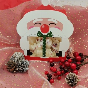 Χριστουγενιατικα χειροποίητα wax melts Χριστουγενιατικες φιγούρες σε όμορφη χάρτινη συσκευασία άγιος Βασίλη με αρωμα της επιλογής σας - αρωματικά κεριά, merry christmas, soy wax, soy candles