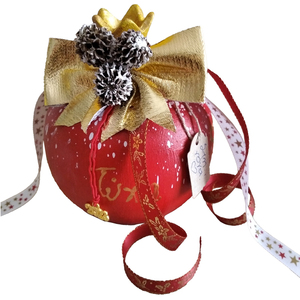 Χειροποίητο κεραμικό ρόδι κόκκινο (12cm) - πηλός, ρόδι, χριστουγεννιάτικα δώρα, γούρια, προσωποποιημένα