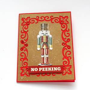 Χριστουγεννιάτικη κάρτα No Peeking - χαρτί, ευχετήριες κάρτες - 5