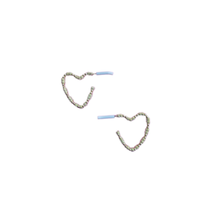 Σκουλαρίκι καρδιά 27x28mm ε-χρυσο - επιχρυσωμένα, ορείχαλκος, καρδιά, μικρά, boho - 2