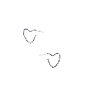 Σκουλαρίκι καρδιά 27x28mm ε-ροδιο - ορείχαλκος, καρδιά, κρίκοι, μικρά, boho - 2