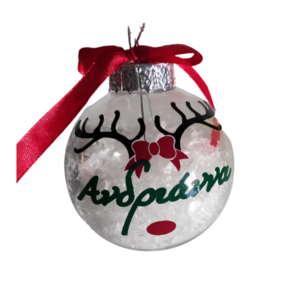 Χριστουγεννιάτικη μπάλα - στολίδι με όνομα - plexi glass, δώρα για παιδιά, προσωποποιημένα, μπάλες