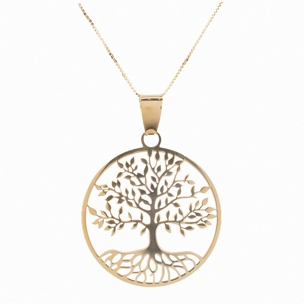Κολιέ δέντρο της ζωής χρυσό ασήμι 925 - επιχρυσωμένα, χρυσό, ασήμι 925, φθηνά, μενταγιόν