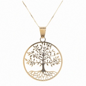 Κολιέ δέντρο της ζωής χρυσό ασήμι 925 - επιχρυσωμένα, χρυσό, ασήμι 925, φθηνά, μενταγιόν