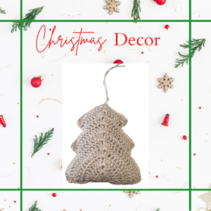 Χριστουγεννιάτικο διακοσμητικό δεντράκι πλεκτό με γυαλιστερή κλωστή - μαλλί, στολίδια, μαλλί felt, δέντρο - 2