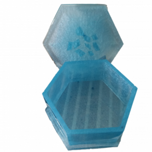 Χειροποίητο Κουτί για κοσμήματα μπιζουτιερα μπομπονιέρα από υγρό γυαλι - ρητίνη, διακοσμητικά - 2