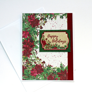Χριστουγεννιάτικη κάρτα "Happy Holidays" - χαρτί, ευχετήριες κάρτες - 5