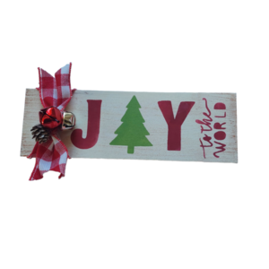 Χριστουγεννιάτικη Διακοσμητική Επιγραφή "Joy" - ξύλο, vintage, διακοσμητικά, δέντρο