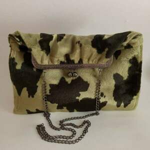Γυναικεία τσάντα φάκελος clutch, animal print, φτιαγμένη από γούνα χειροποίητη - ύφασμα, clutch, ώμου, χιαστί, χειρός - 5