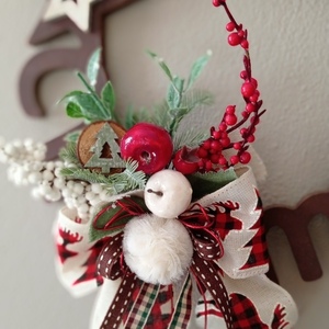 Στεφάνι χριστουγεννιάτικο ξύλινο mtf merry Christmas 30εκ.διαμετρος - ξύλο, στεφάνια, διακοσμητικά, χριστουγεννιάτικα δώρα - 2
