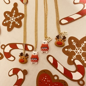 Κολιέ ατσάλι επιχρυσωμένο - what a cute style? - επιχρυσωμένα, ατσάλι, χριστουγεννιάτικα δώρα, candy, γούρια - 5