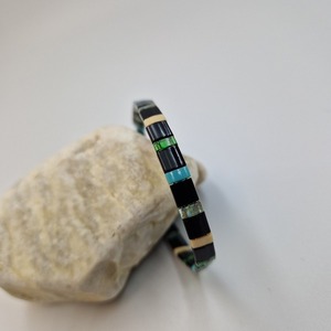 Βραχιόλι χεριού unisex με χάντρες Miyuki μαύρες και χρωματιστές - ημιπολύτιμες πέτρες, ανδρικά, minimal, χεριού, αυξομειούμενα - 2