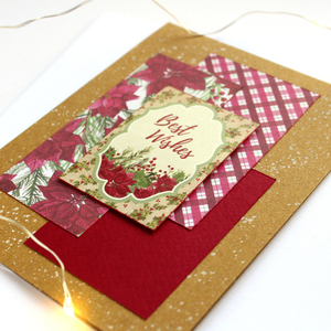 Χριστουγεννιάτικη κάρτα "Best Wishes" - χαρτί, merry christmas, ευχετήριες κάρτες - 2