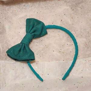Σετ μεγάλο scrunchie με παιδική στέκα για μάμα και κόρη σε πράσινο χρώμα - ύφασμα, λαστιχάκια μαλλιών - 3