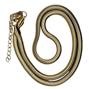 Αλυσίδα φίδι ατσάλινη σε χρυσό χρώμα 40εκ - αλυσίδες, κοντά, ατσάλι, δώρα για γυναίκες, φθηνά