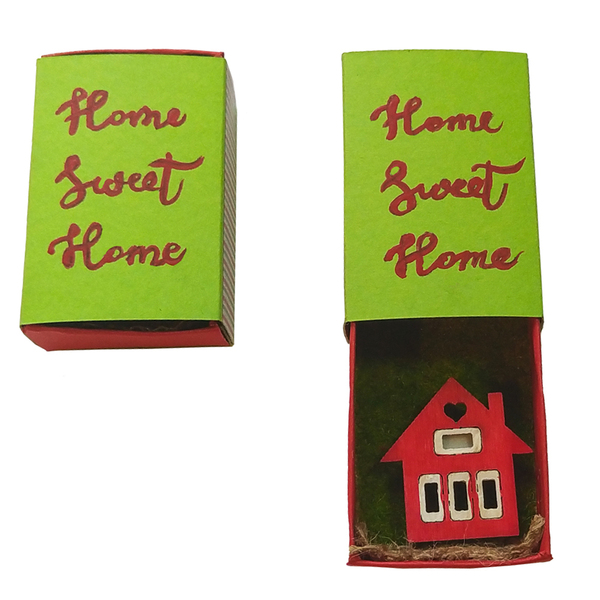 Home Sweet Home. Επιτραπέζιο διακοσμητικό γούρι για το σπίτι 5.3x3.5x1.7εκ - χαρτί, σπίτι, διακοσμητικά, γούρια - 2