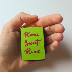 Home Sweet Home. Επιτραπέζιο διακοσμητικό γούρι για το σπίτι 5.3x3.5x1.7εκ - χαρτί, σπίτι, διακοσμητικά, γούρια - 5