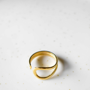Ατσάλινο χρυσό δαχτυλίδι με οβάλ διάτρητο σχέδιο - minimal, ατσάλι, αυξομειούμενα - 2