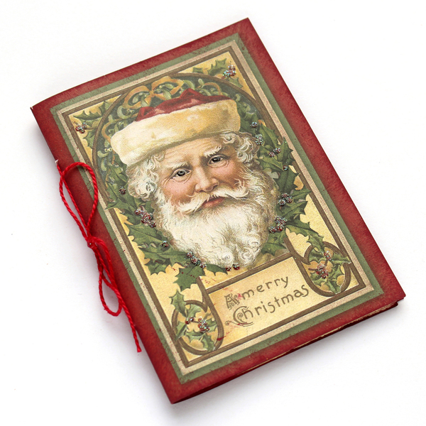 Χριστουγεννιάτικο μίνι σημειωματάριο Santa Claus - χαρτί
