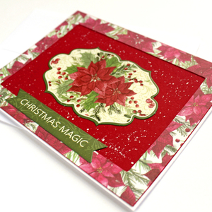Χριστουγεννιάτικη κάρτα "Christmas magic" - χαρτί, ευχετήριες κάρτες