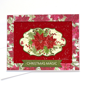 Χριστουγεννιάτικη κάρτα "Christmas magic" - χαρτί, ευχετήριες κάρτες - 3