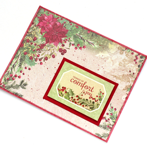 Χριστουγεννιάτικη κάρτα "Tidings of comfort & joy" - χαρτί, ευχετήριες κάρτες
