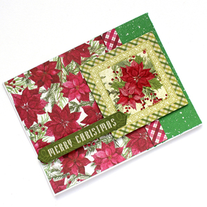 Χριστουγεννιάτικη χειροποίητη κάρτα "Merry Christmas" - χαρτί, ευχετήριες κάρτες