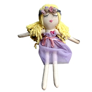 Πάνινη κούκλα Λάουρα 45cm ύψος ,με ξανθά μαλλιά - κορίτσι, δώρο, λούτρινα, κουκλίτσα - 2