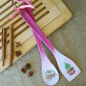 Χριστουγεννιάτικες Διακοσμητικές Κουτάλες Cupcakes σετ 2τμχ. Διάσταση 30x5.5cm - ξύλο, γιαγιά, μαμά, γλυκά, είδη κουζίνας - 2