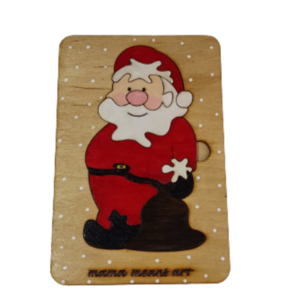 Christmas Wooden puzzle Santa Claus - ξύλινα παιχνίδια