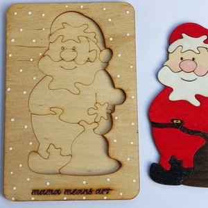 Christmas Wooden puzzle Santa Claus - ξύλινα παιχνίδια - 2