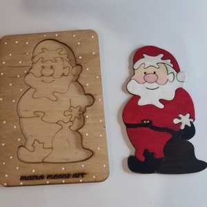 Christmas Wooden puzzle Santa Claus - ξύλινα παιχνίδια - 3